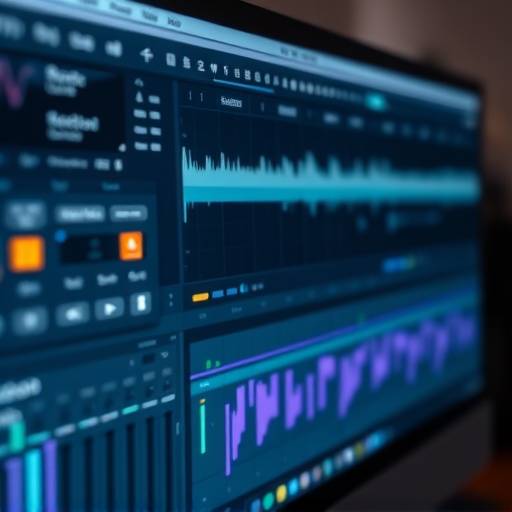 A close-up of audio editing software on a computer screen.