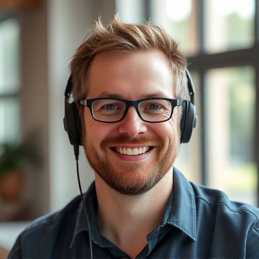 Portrait of Ben Carter, Head of Content at AudioBloom Podcasts.